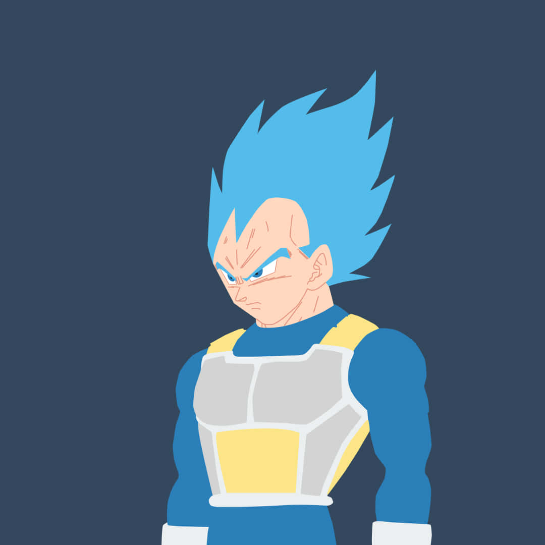 Minimalist 1080x1080 Vegeta Blue Vector Art Background
