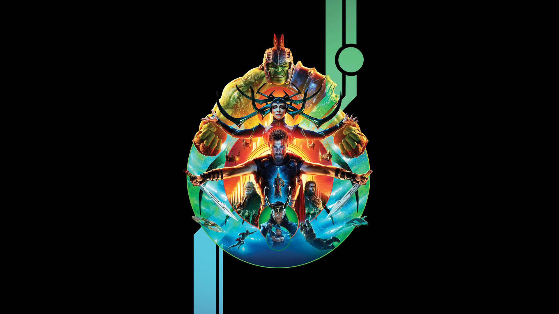 Minimalist 4k Thor: Ragnarok Poster Background