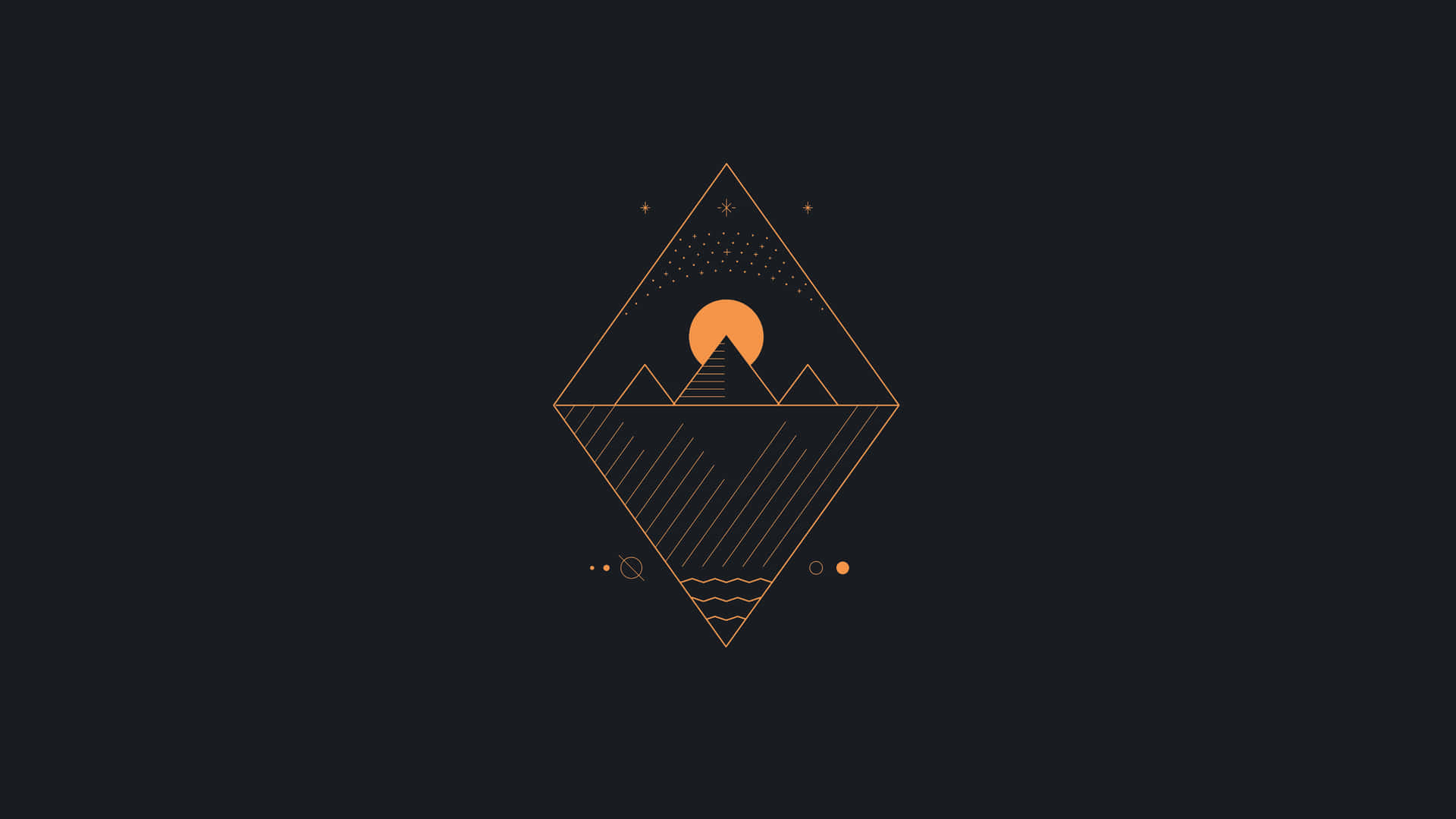 Minimalist Abstract Geometric Pyramid