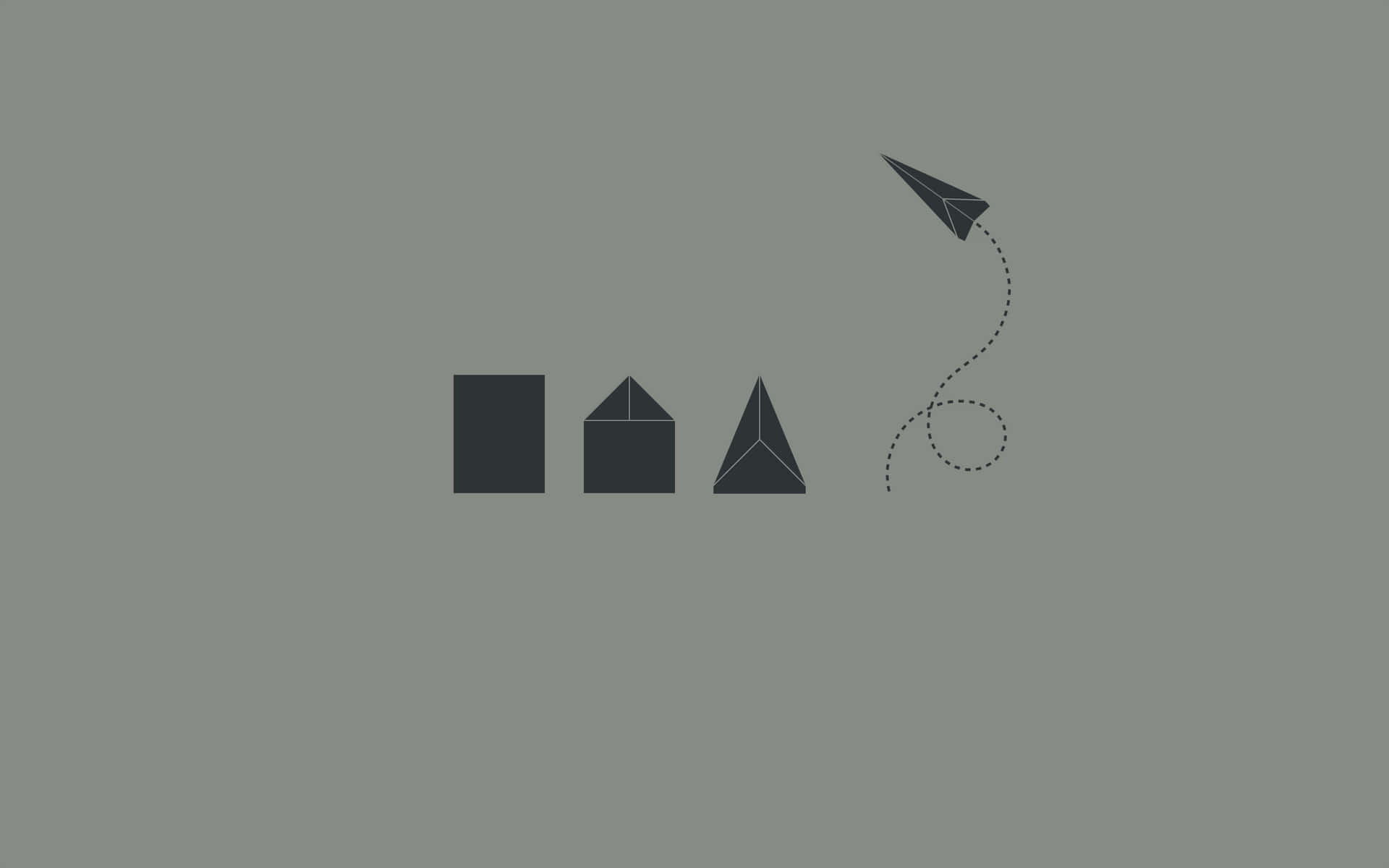 Minimalist Abstract Of Paper Airplane