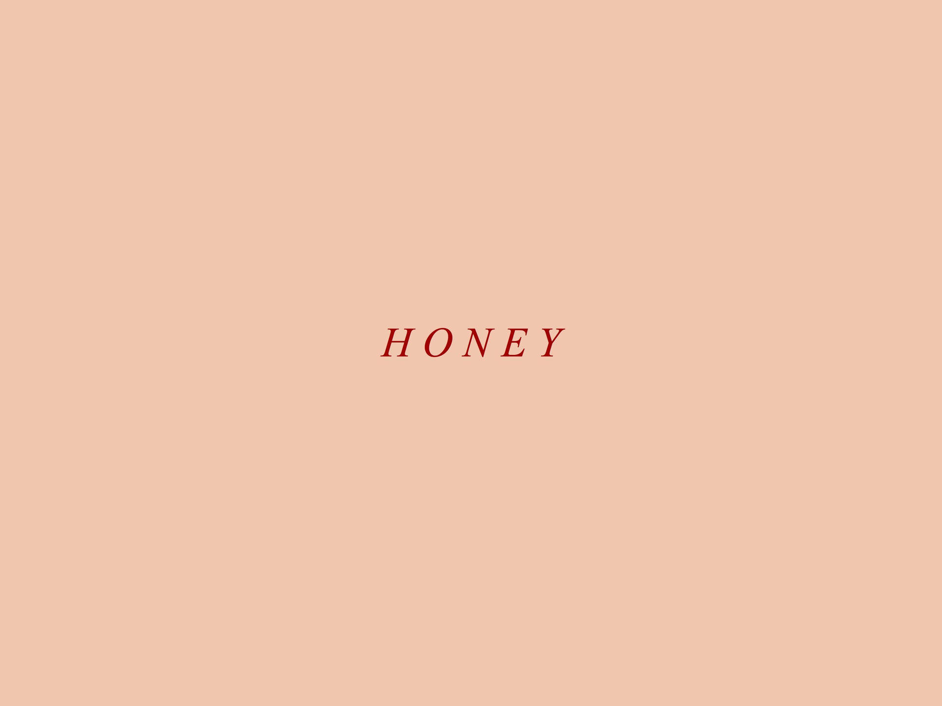 Minimalist Aesthetic Desktop Red Honey Word Background