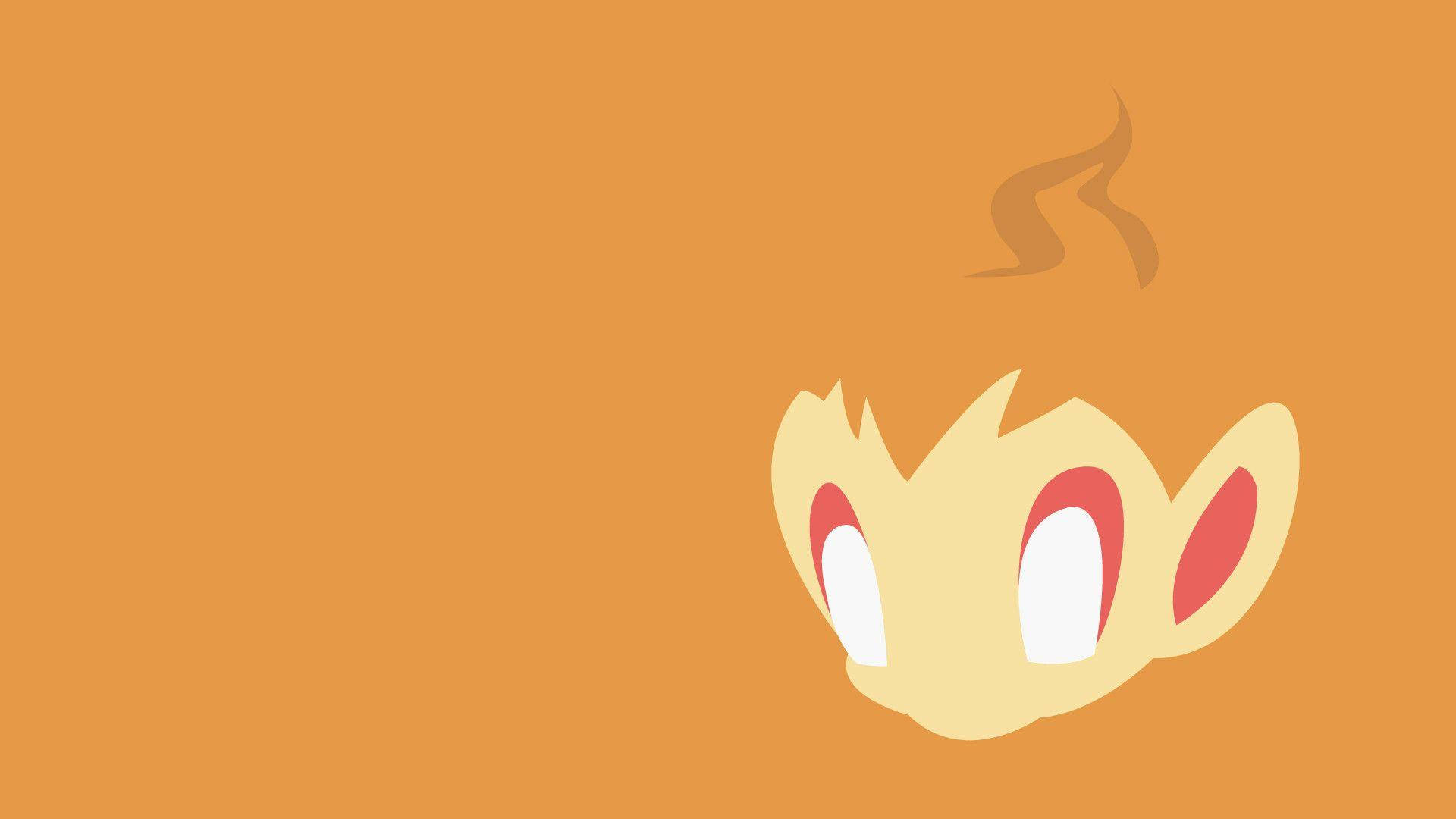 Minimalist Aesthetic Face Of Chimchar Background