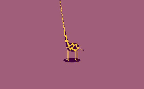 Minimalist Aesthetic Giraffe Background