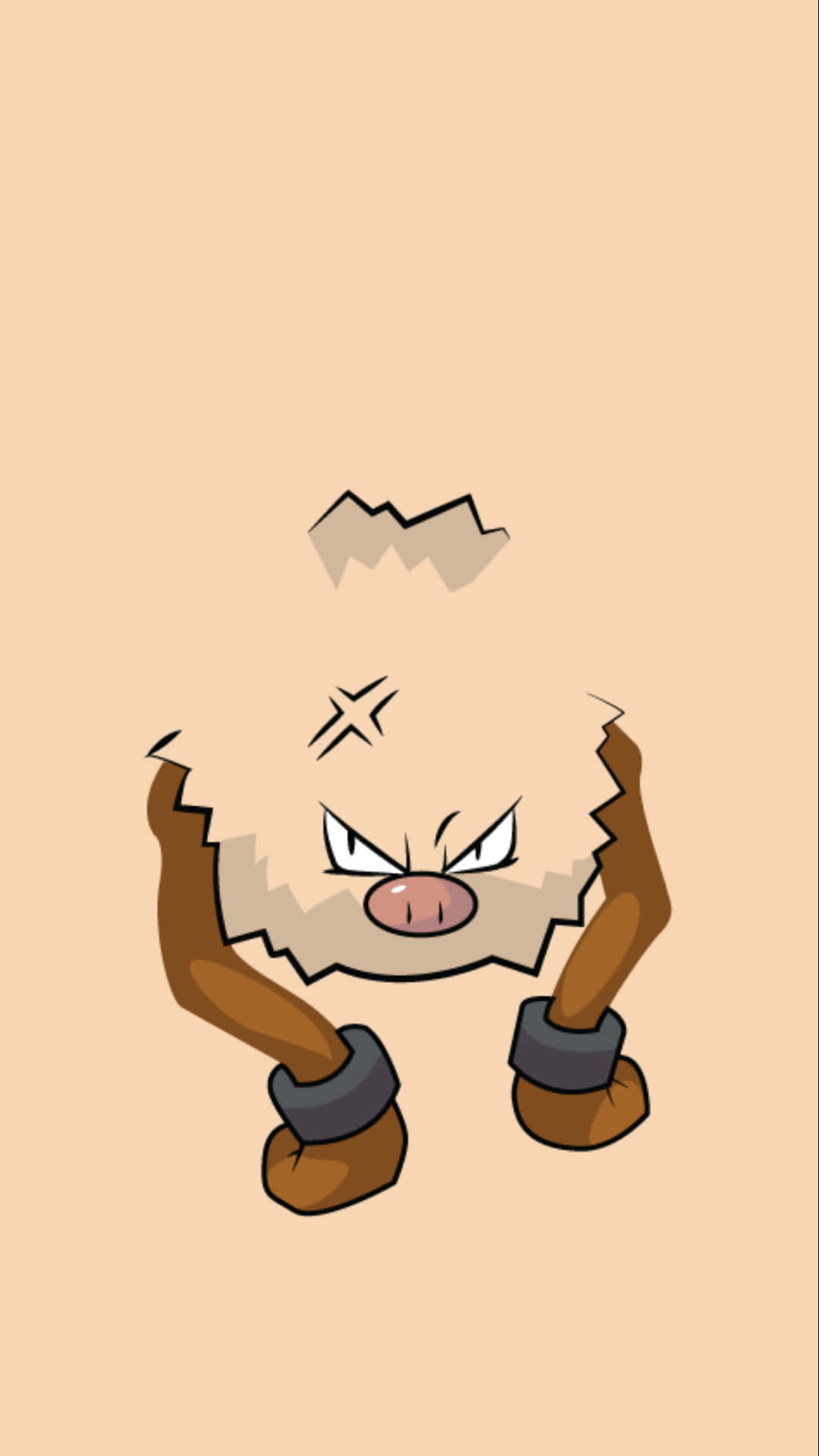 Minimalist Aesthetic Illustration Of Primeape Background