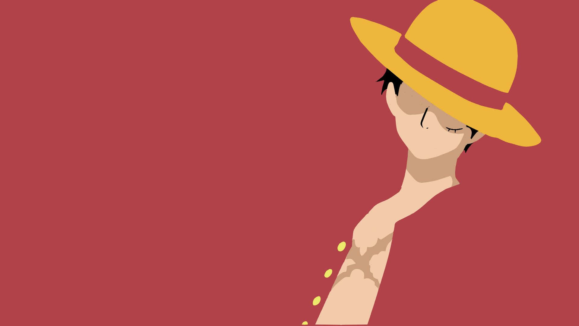 Minimalist Aesthetic Of One Piece Anime Character Background