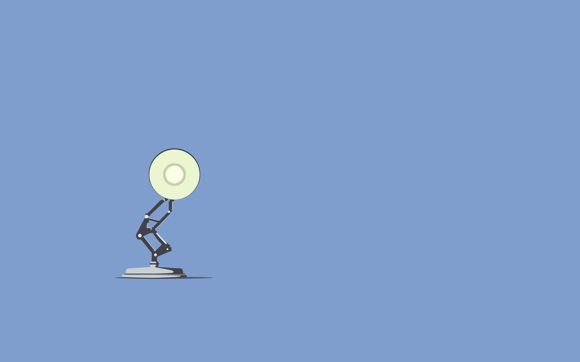 Minimalist Aesthetic Pixar Lamp Art Background