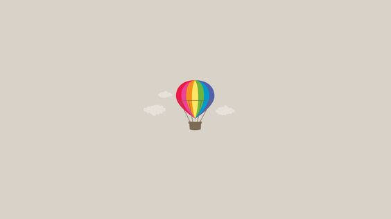 Minimalist Aesthetic Rainbow Parachute Background