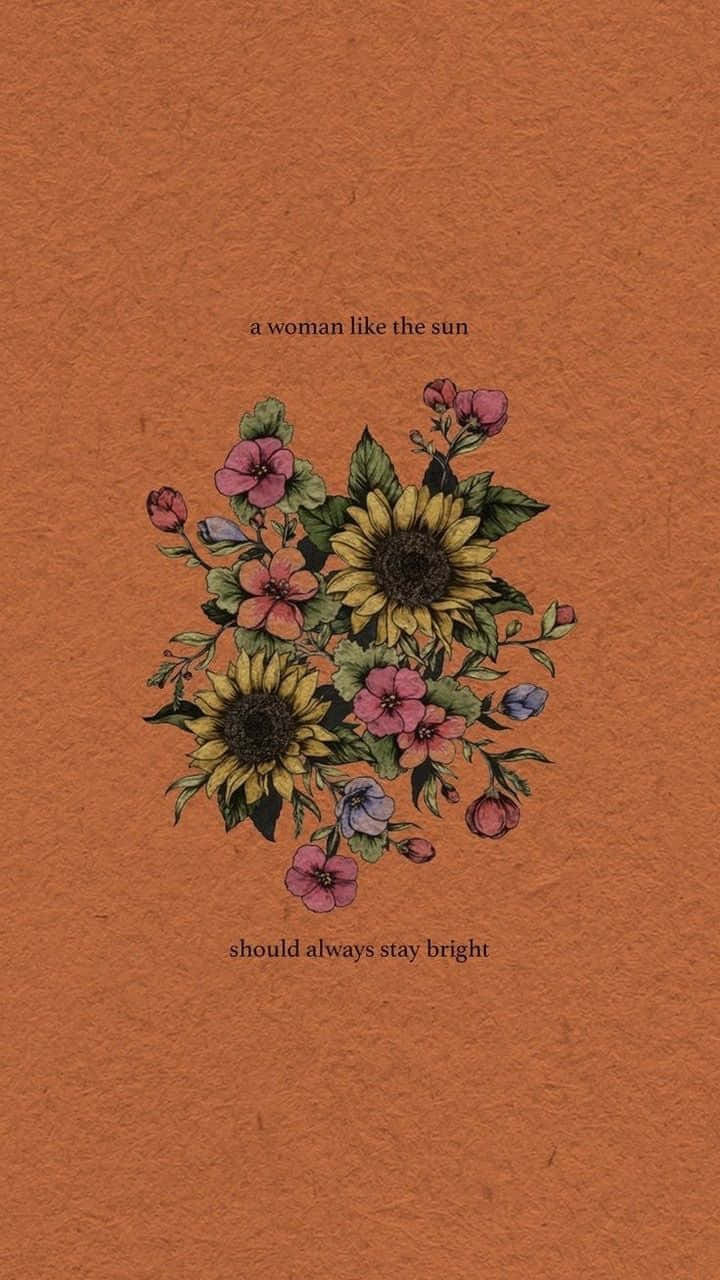 Minimalist Aesthetic Sunflower Quotes Painting