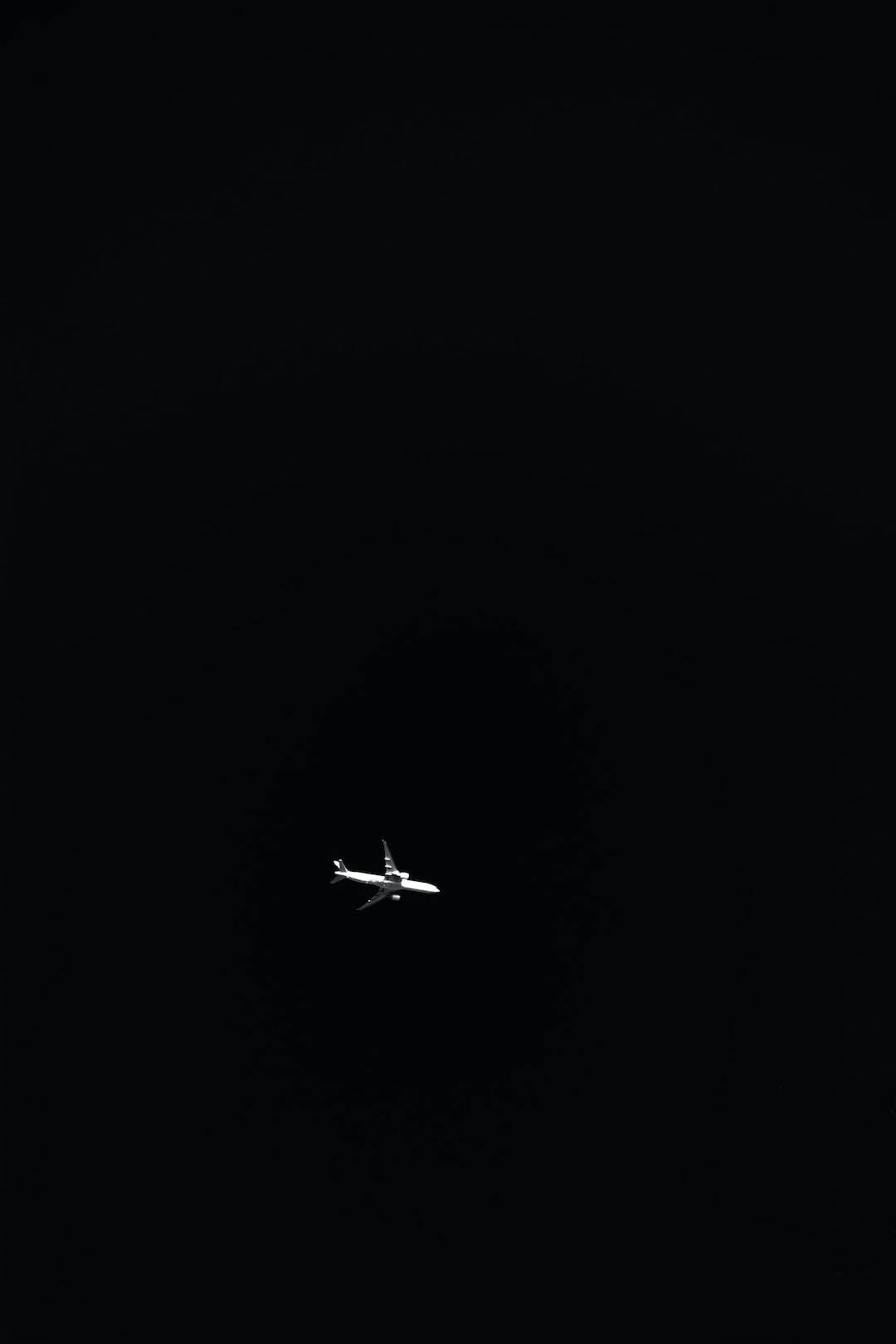 Minimalist Airplane Black And White Pfp Background