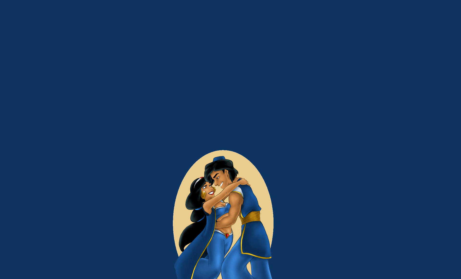 Minimalist Aladdin & Jasmine Background