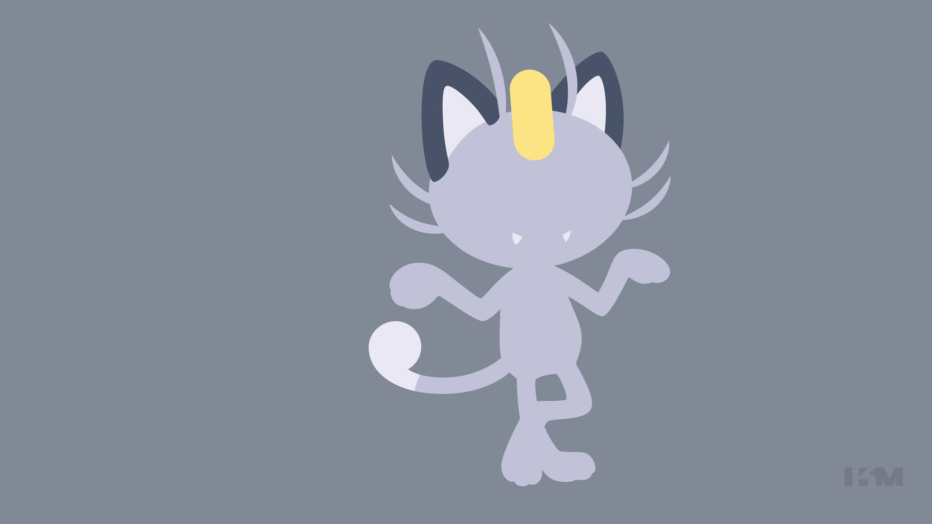 Minimalist Alolan Meowth Background