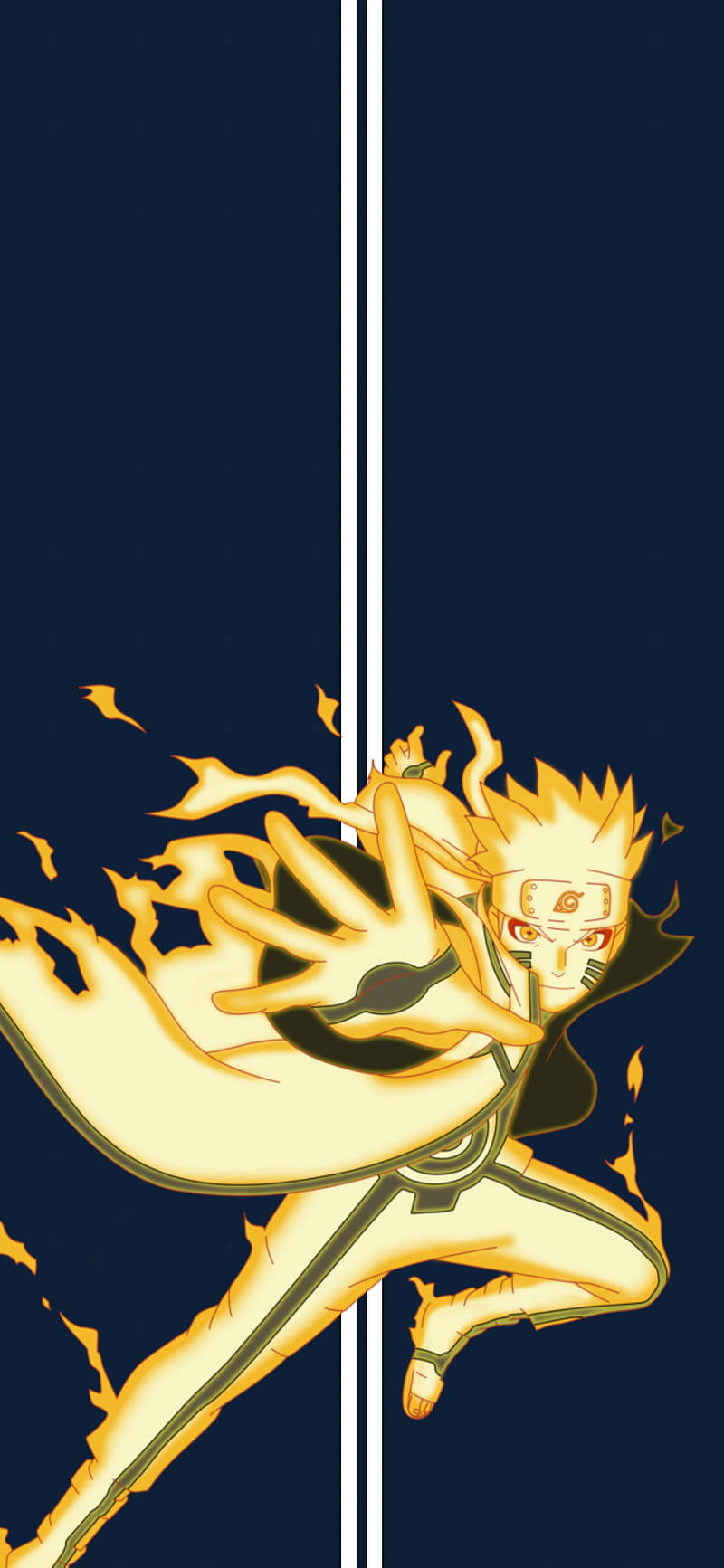 Minimalist Anime Phone Blazing Naruto Background