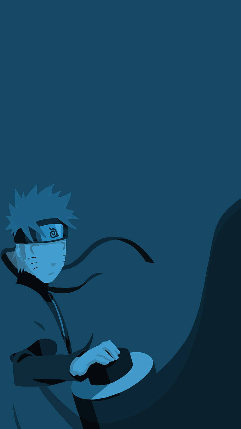 Minimalist Anime Phone Blue Naruto Background