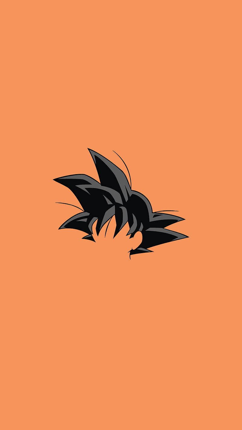 Minimalist Anime Phone Goku Hair Background