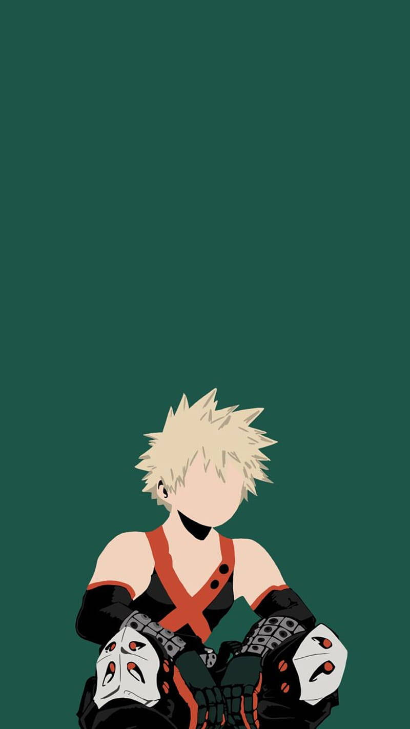 Minimalist Anime Phone Katsuki Bakugo Background