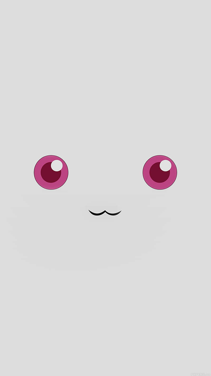 Minimalist Anime Phone Kyubey Background