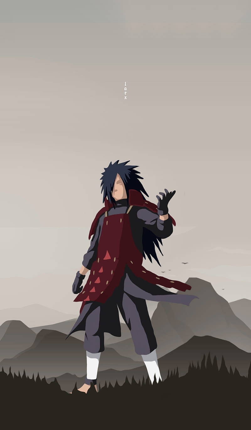 Minimalist Anime Phone Madara Uchiha Background