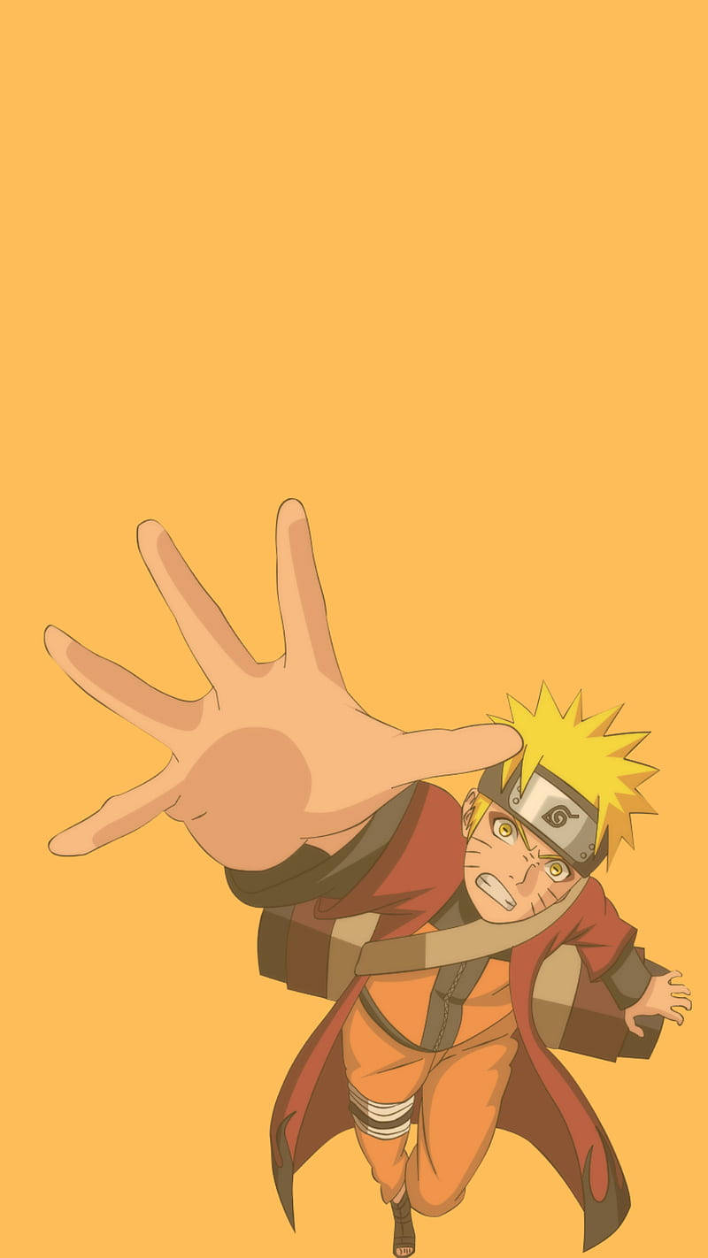 Minimalist Anime Phone Naruto Hand Background