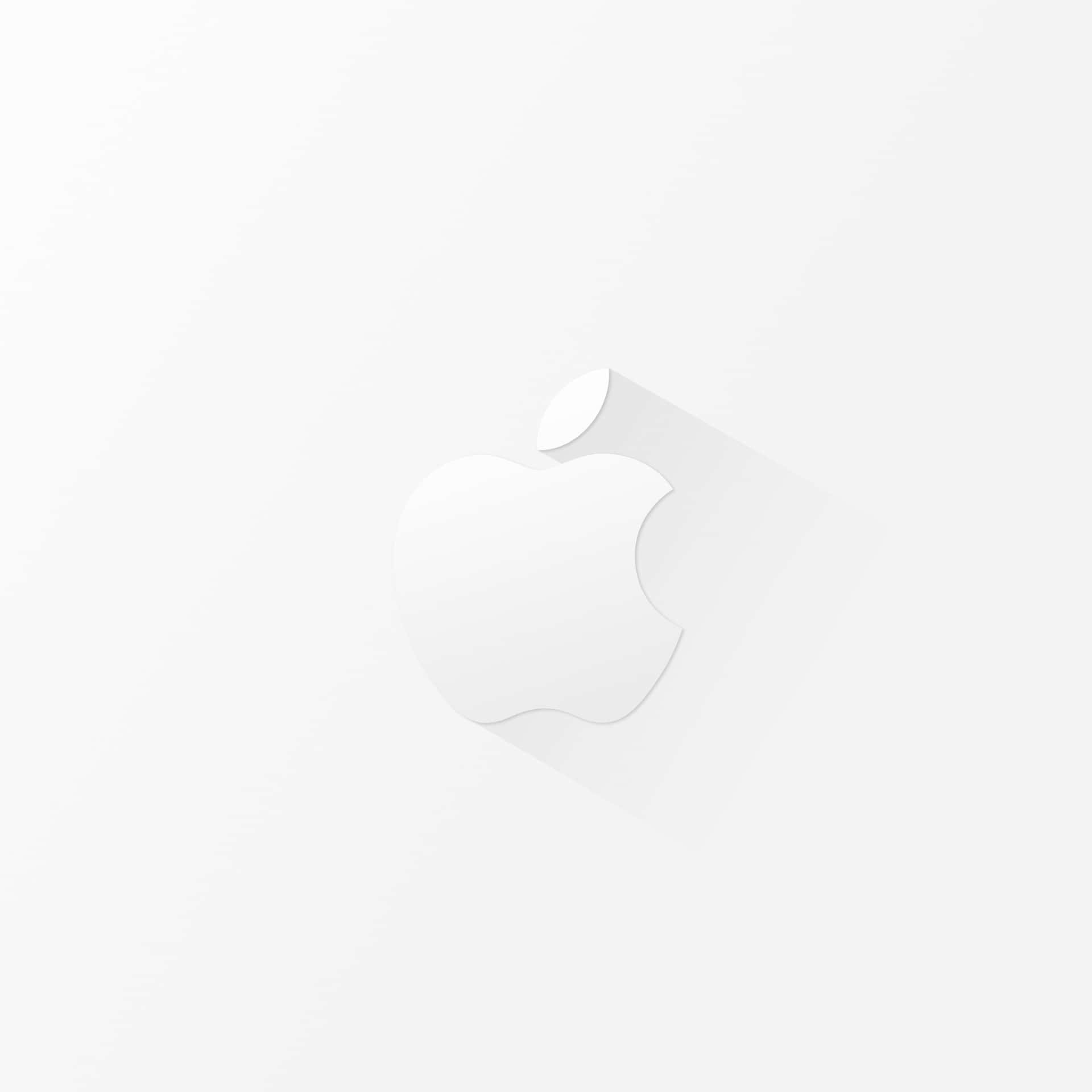Minimalist Apple Logo White Ipad Background