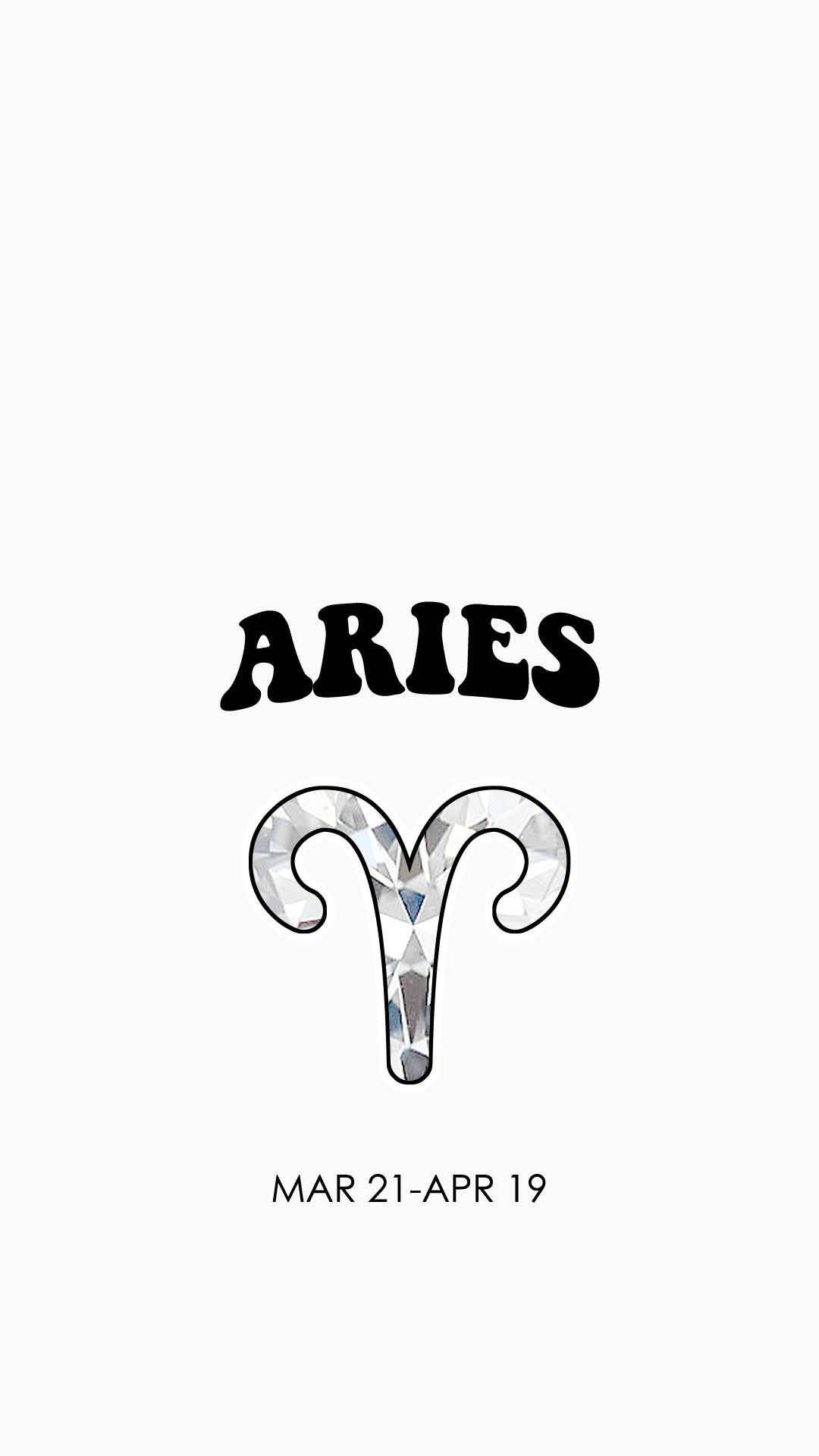 Minimalist Aries Zodiac Sign Typography Background