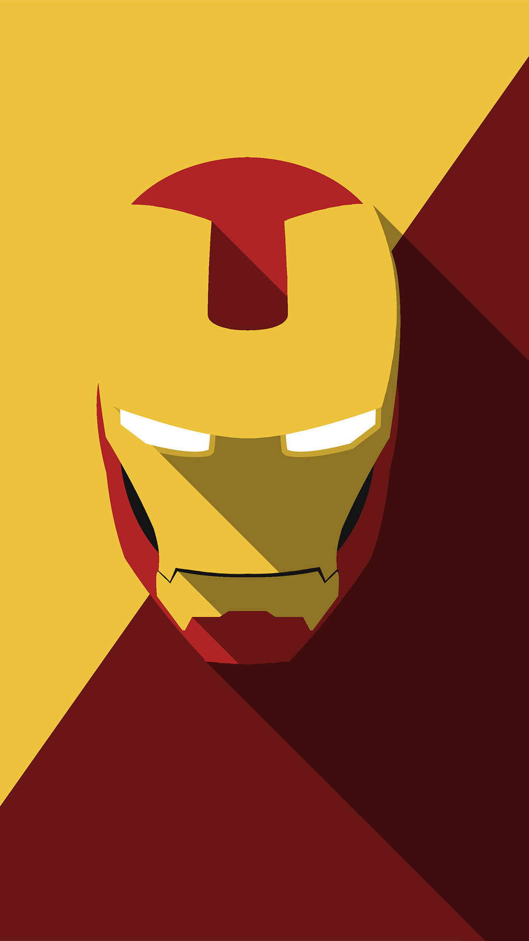 Minimalist Art Vector Superhero Iron Man Background