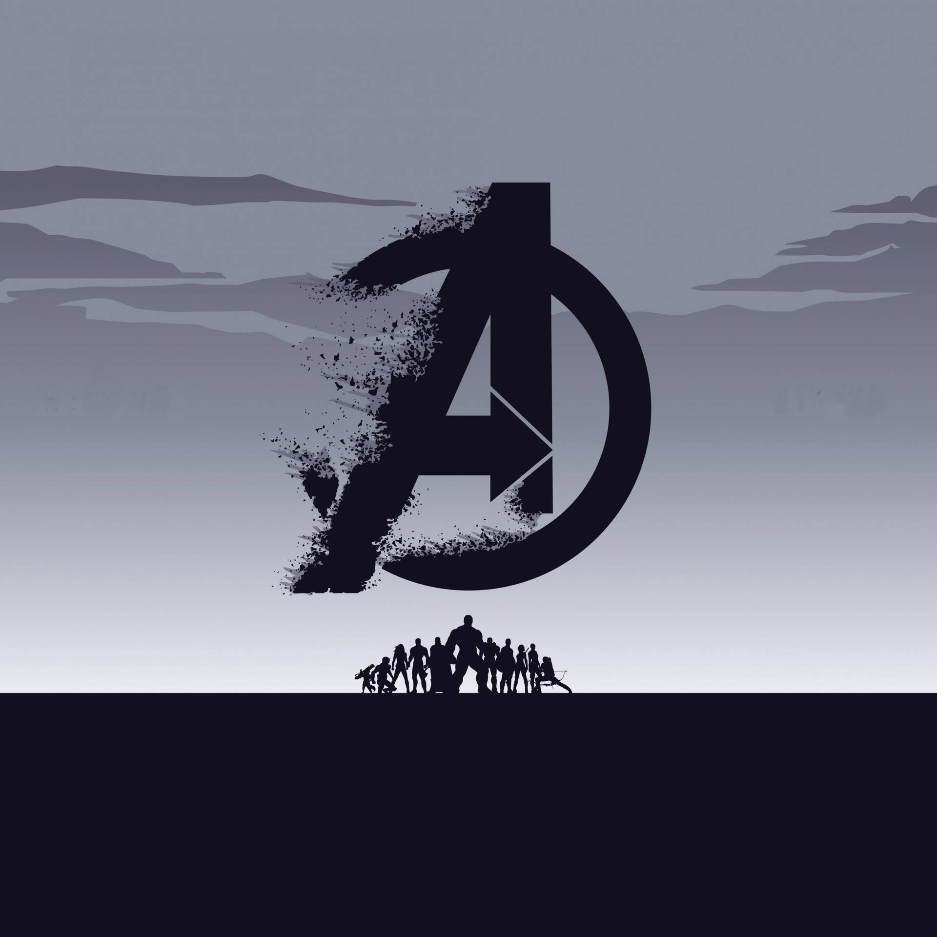 Minimalist Avengers Logo Background
