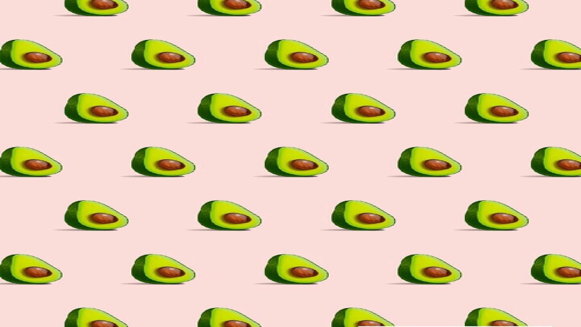 Minimalist Avocado Fruit Horizontal Patterns Digital Art