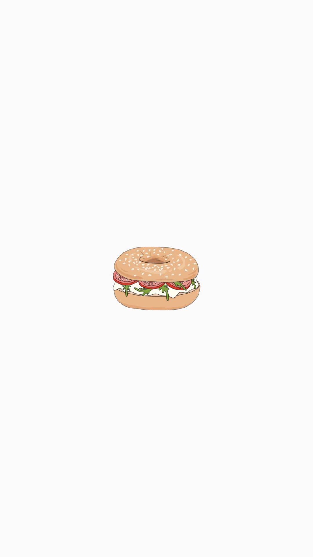 Minimalist Bagel Sandwich Background