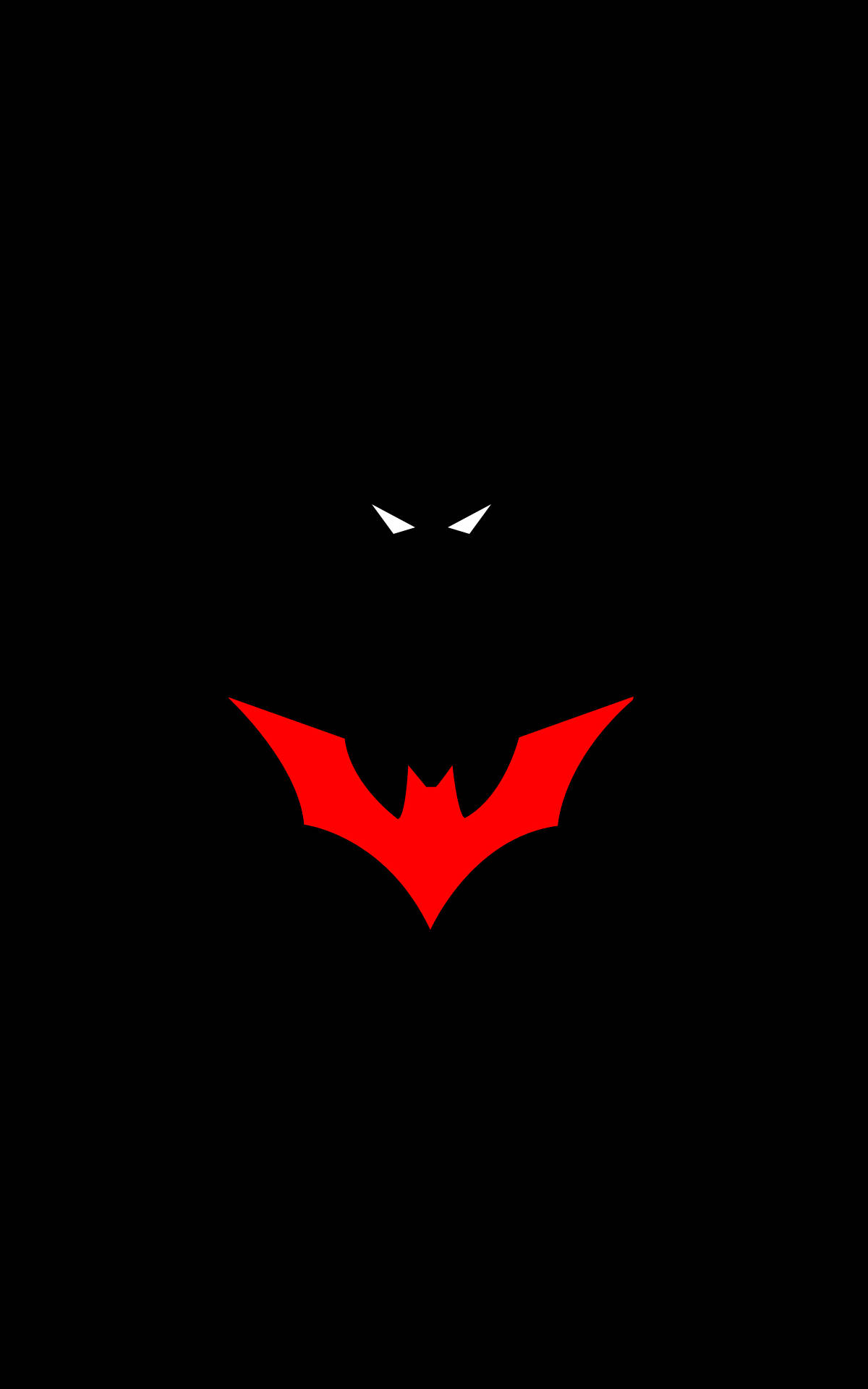 Minimalist Batman Symbol Illustration Iphone