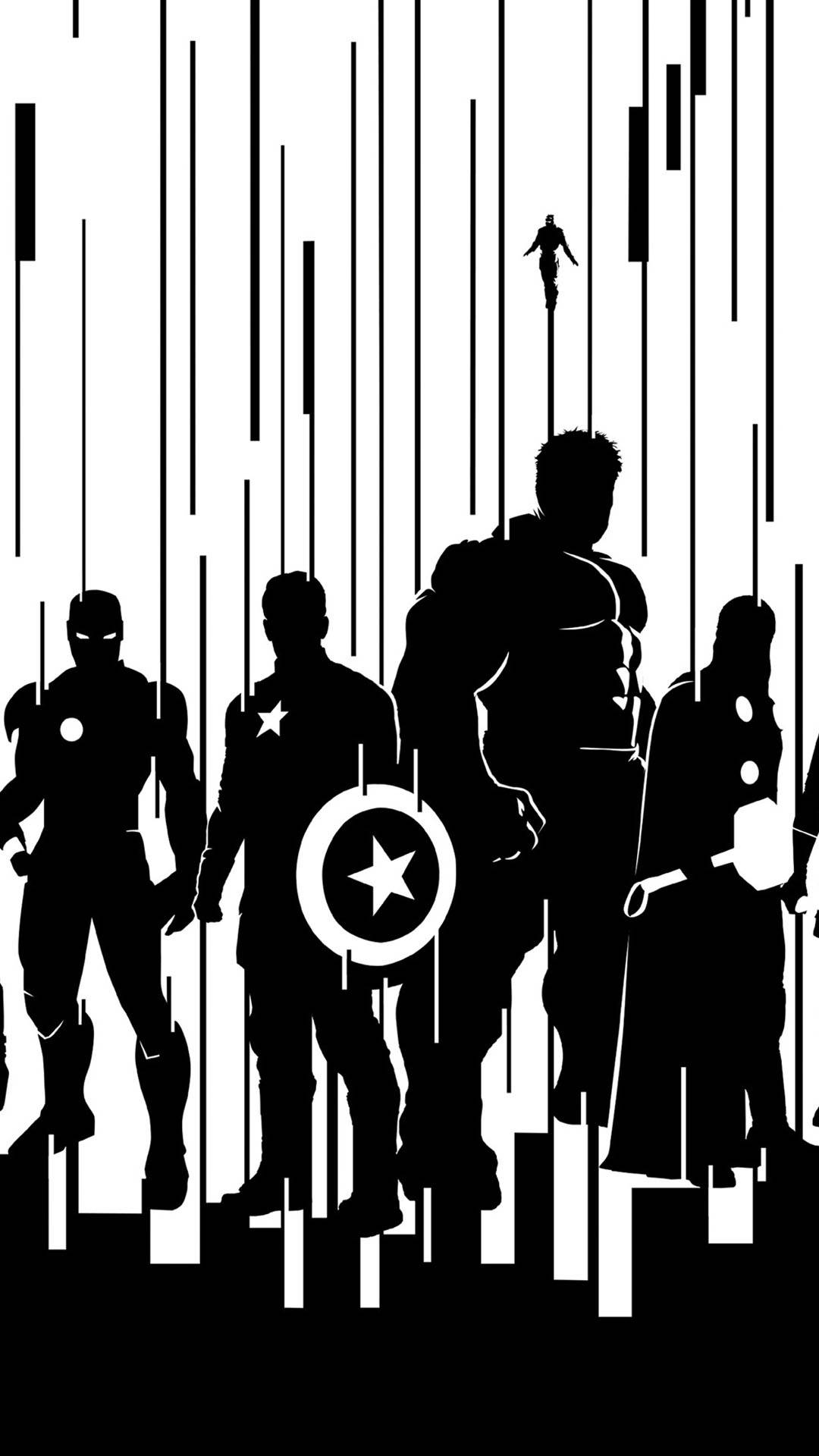 Minimalist Black Avengers Iphone X Background