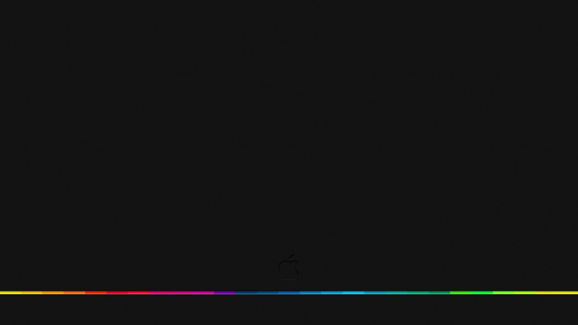 Minimalist Black Cool Display With Rainbow Colored Line Background