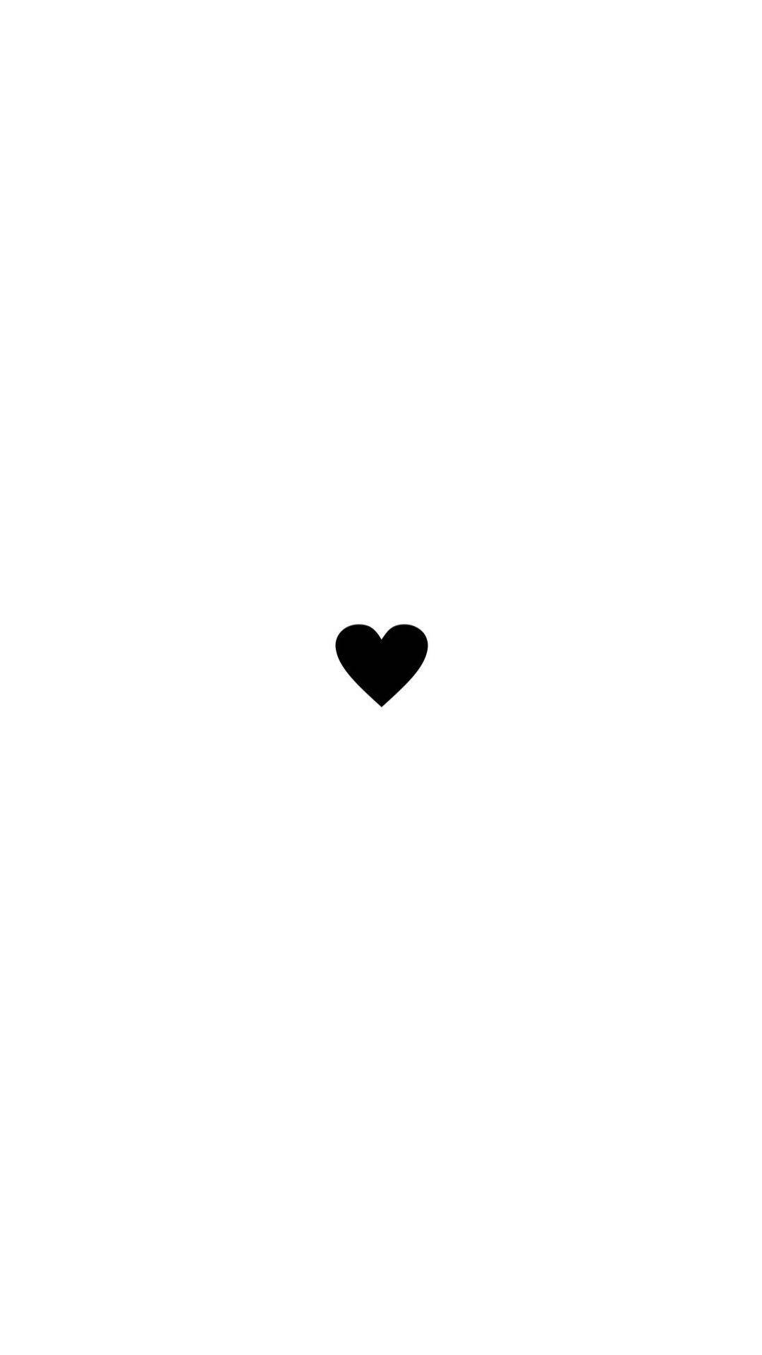 Minimalist Black Heart Background