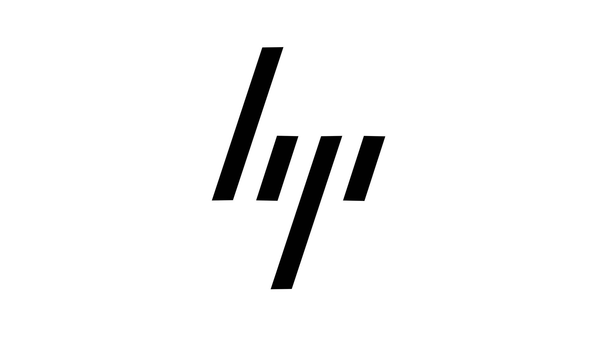 Minimalist Black Hp Laptop Logo Background