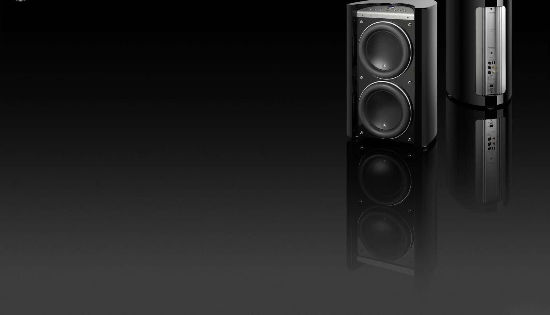 Minimalist Black Jl Audio Gotham Speakers