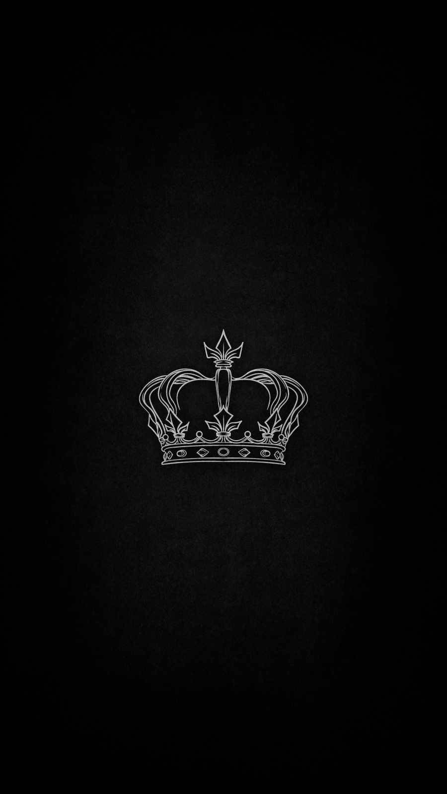 Minimalist Black King Crown Background