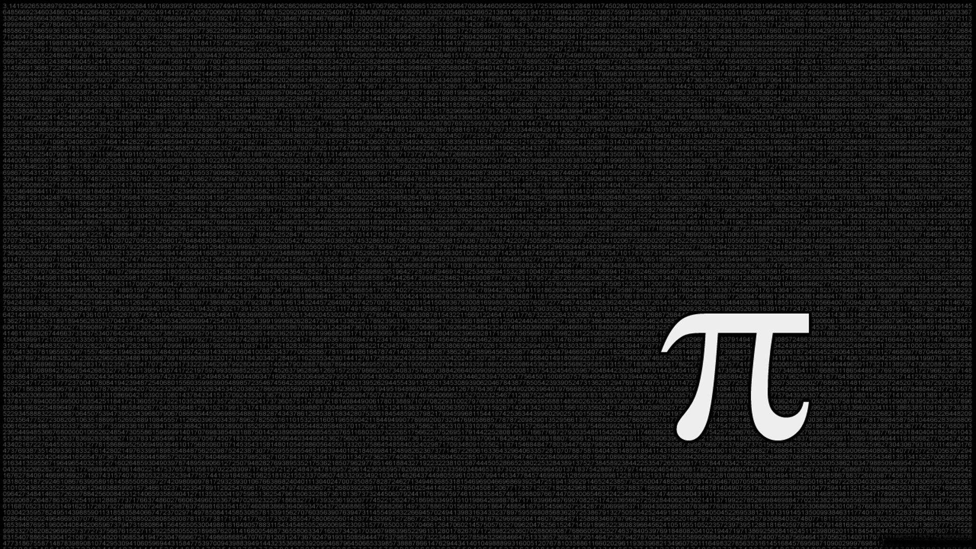 Minimalist Black Math Pi Background