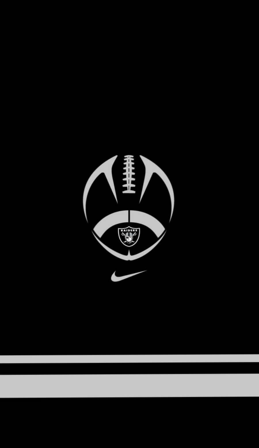 Minimalist Black Raiders Football Logo Background