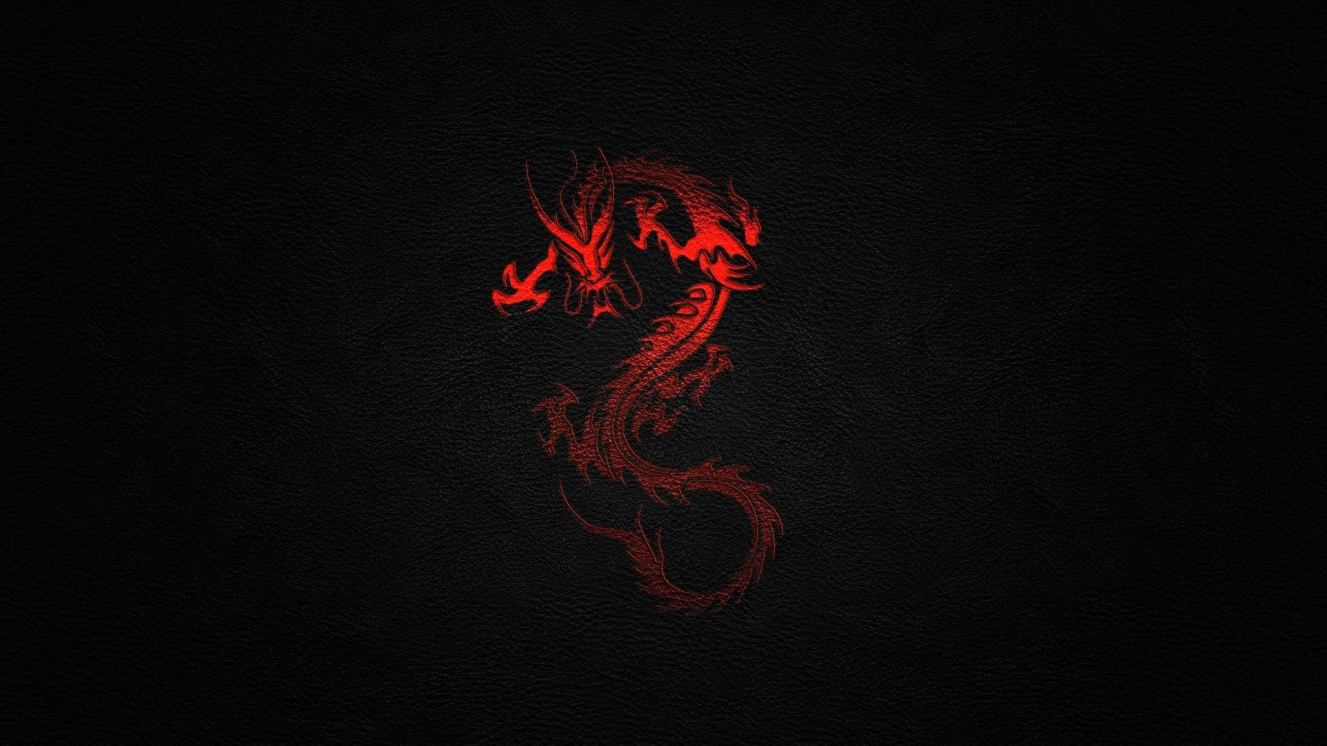 Minimalist Black Red Dragon Background