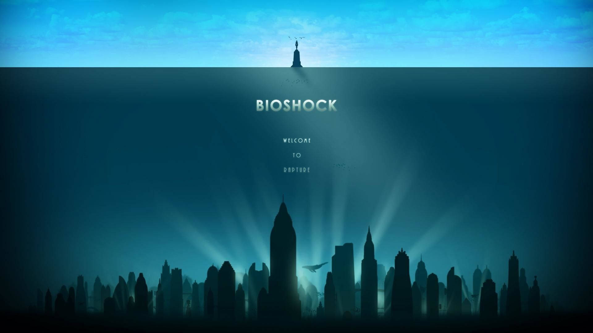 Minimalist Blue Bioshock Rapture Background
