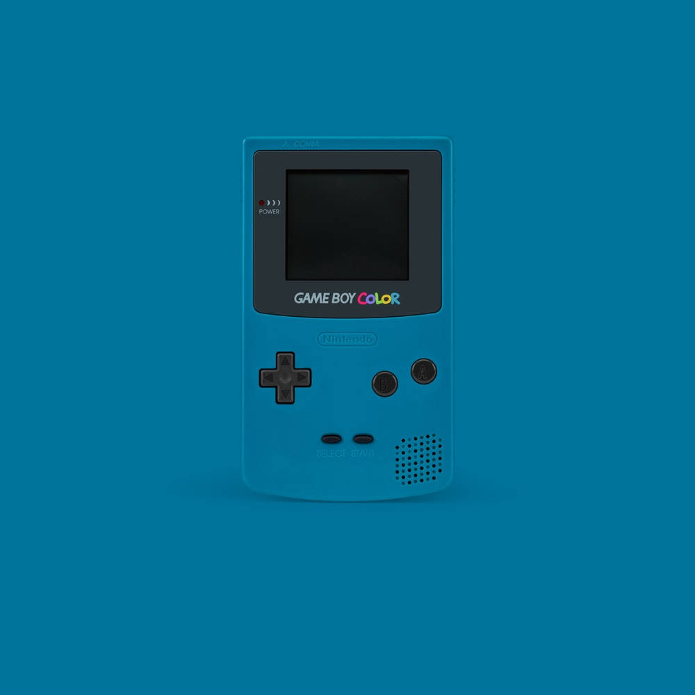 Minimalist Blue Game Boy Color Background