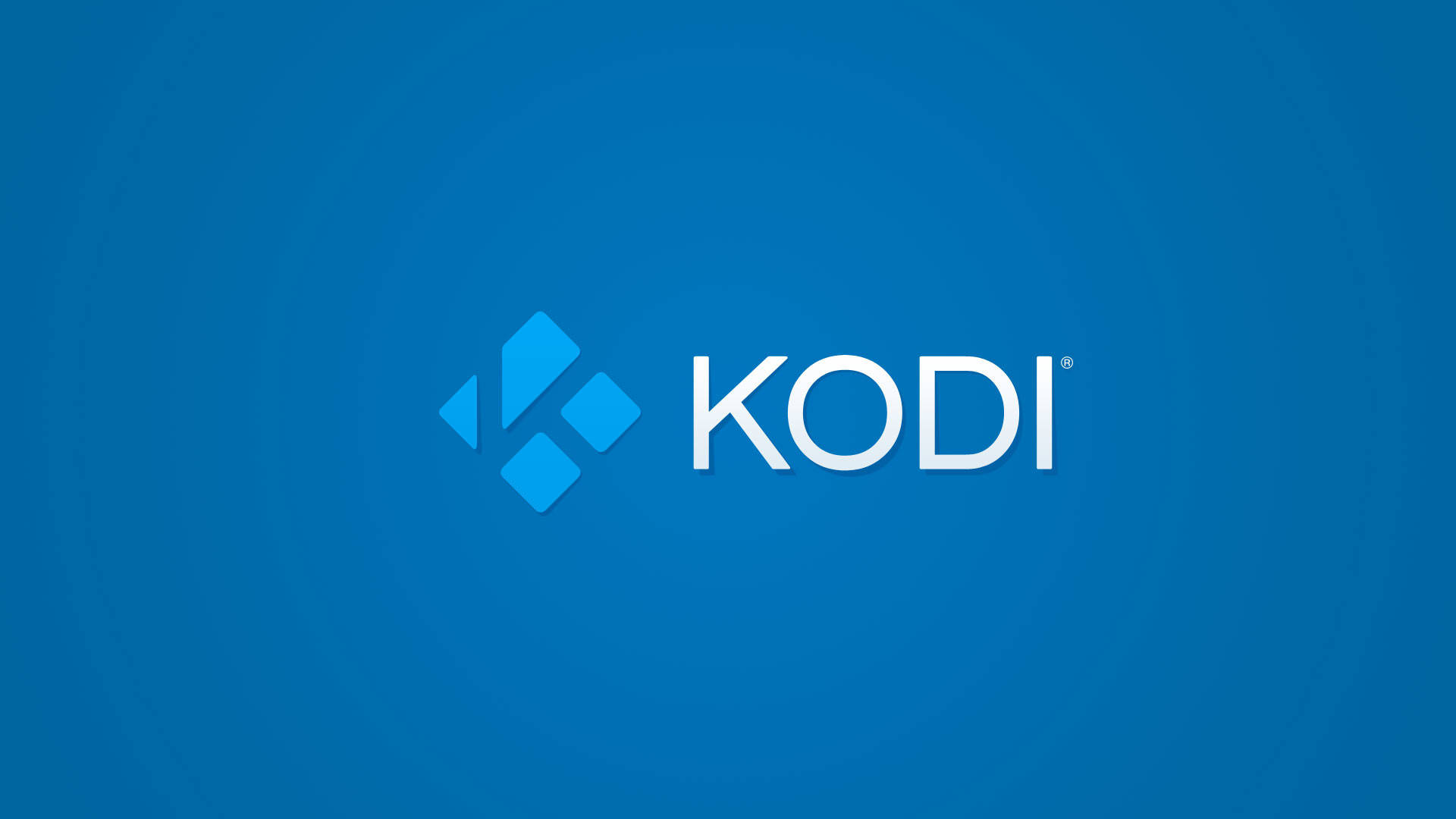 Minimalist Blue Kodi Logo Background