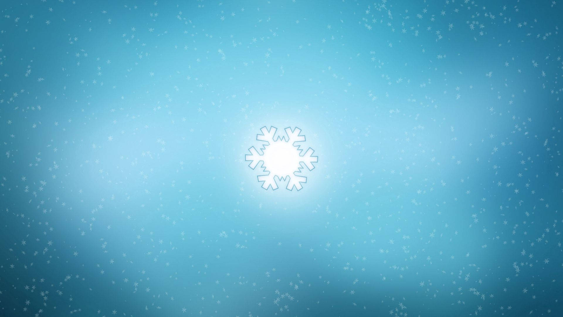 Minimalist Blue Snowflake Background