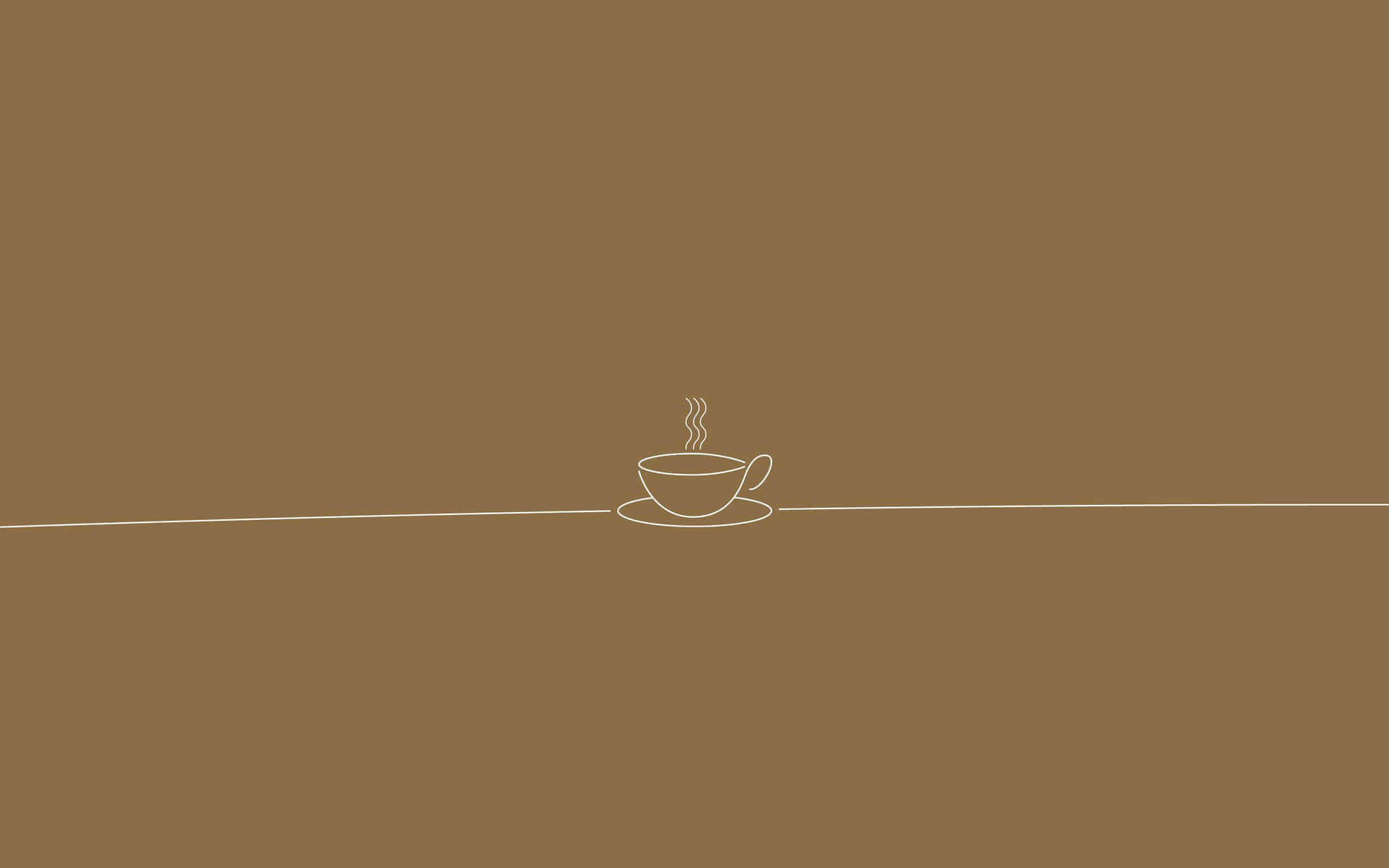 Minimalist Brown Aesthetic Coffee Cup Background