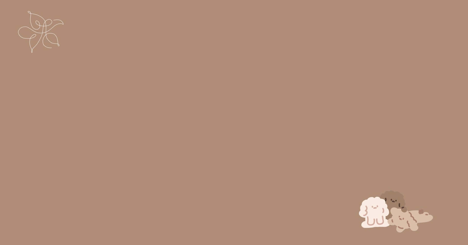 Minimalist Brown Aesthetic Desktop Background Background