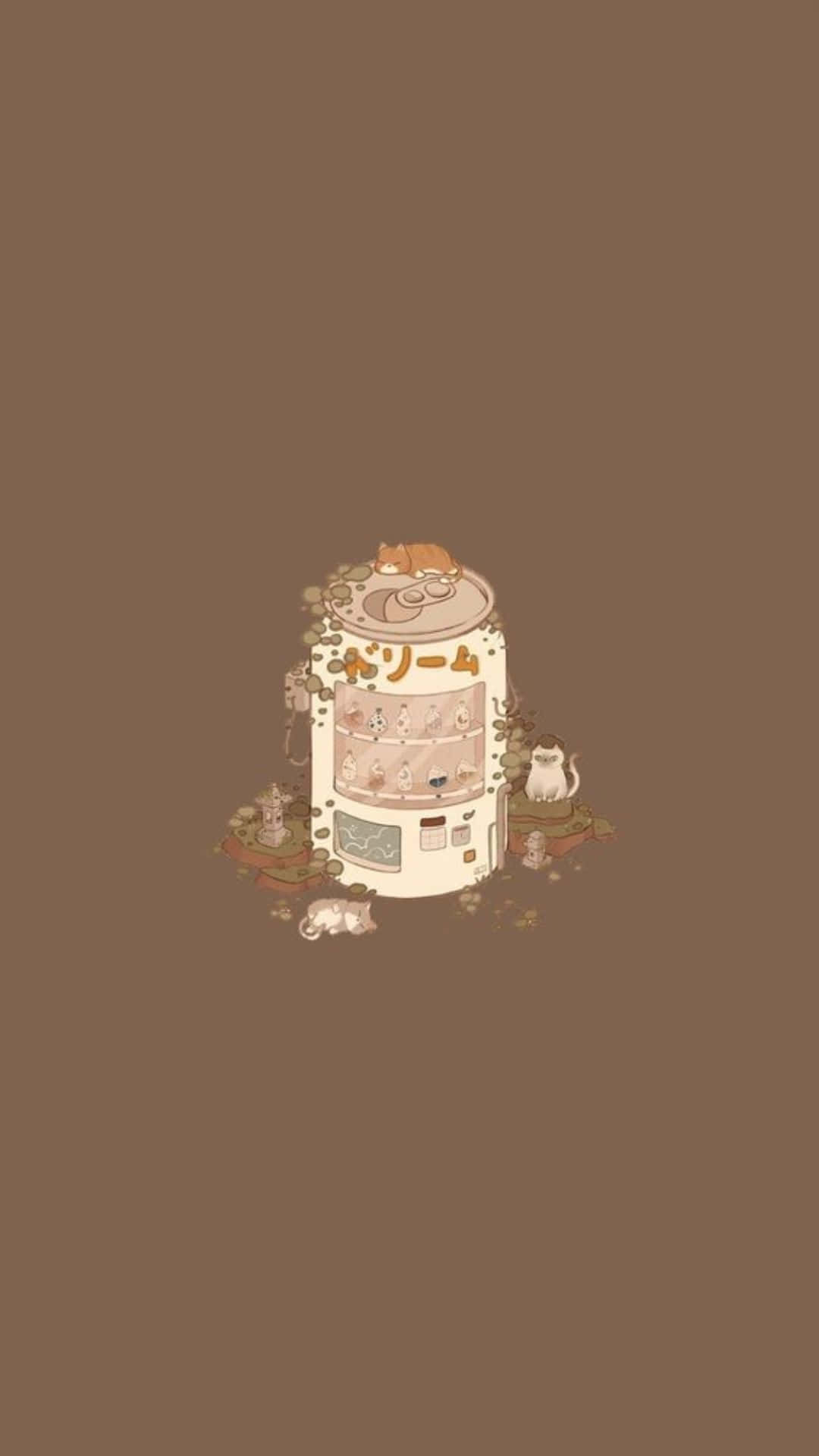 Minimalist Brown Aesthetic Vending Machine
