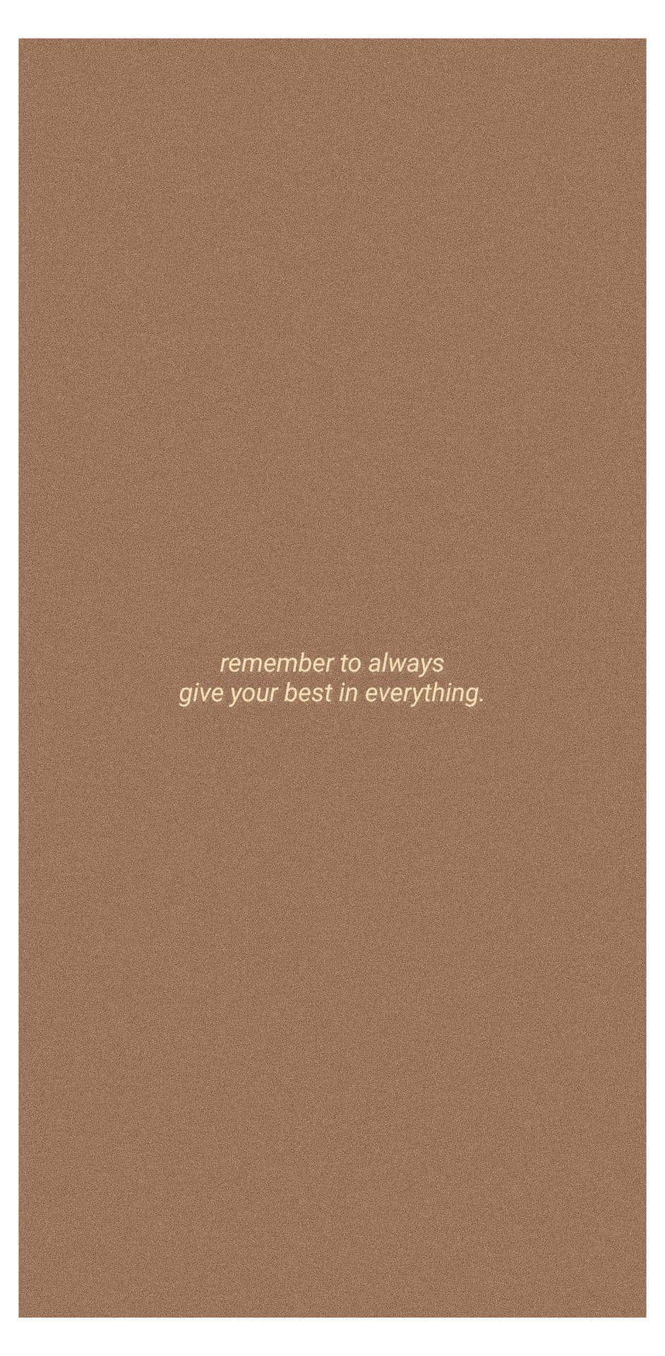 Minimalist Brown Aesthetic With Quote Background