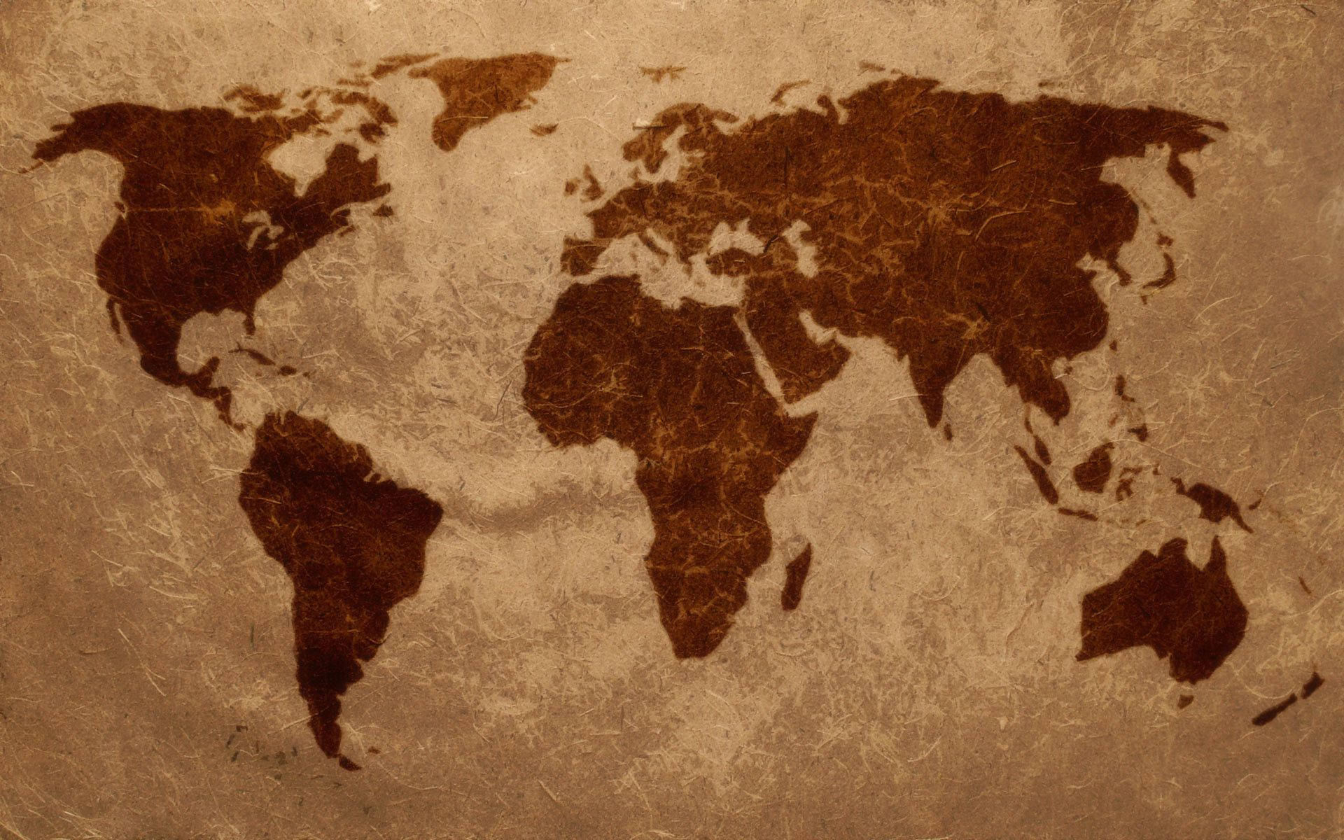 Minimalist Brown World Map Background