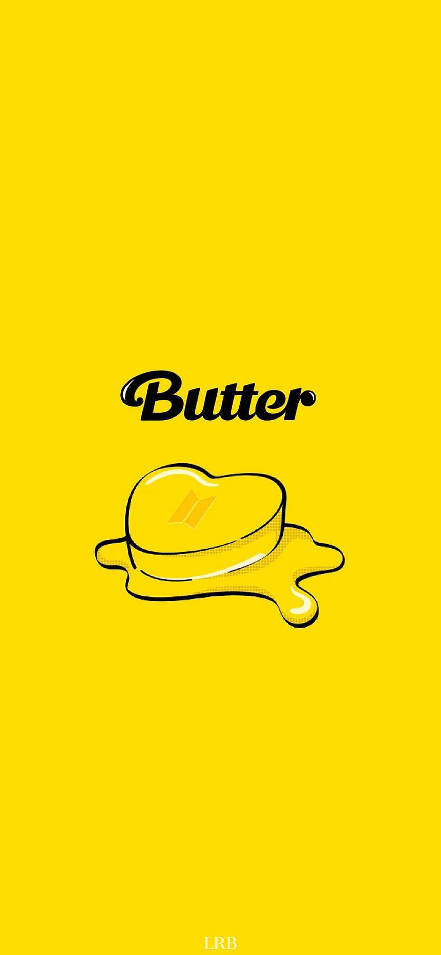 Minimalist Bts Butter Logo With Text Background