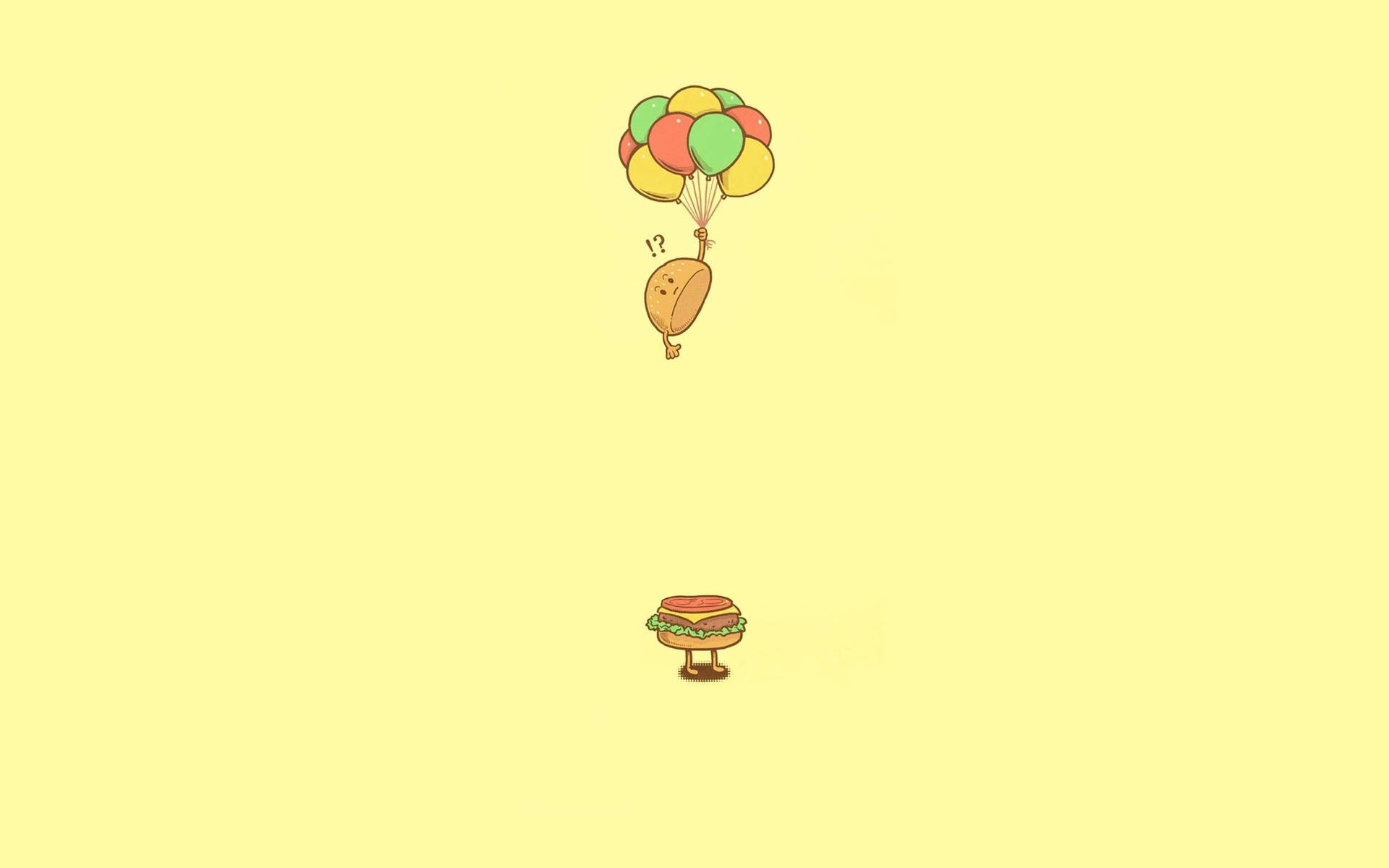 Minimalist Burger Balloon Design
