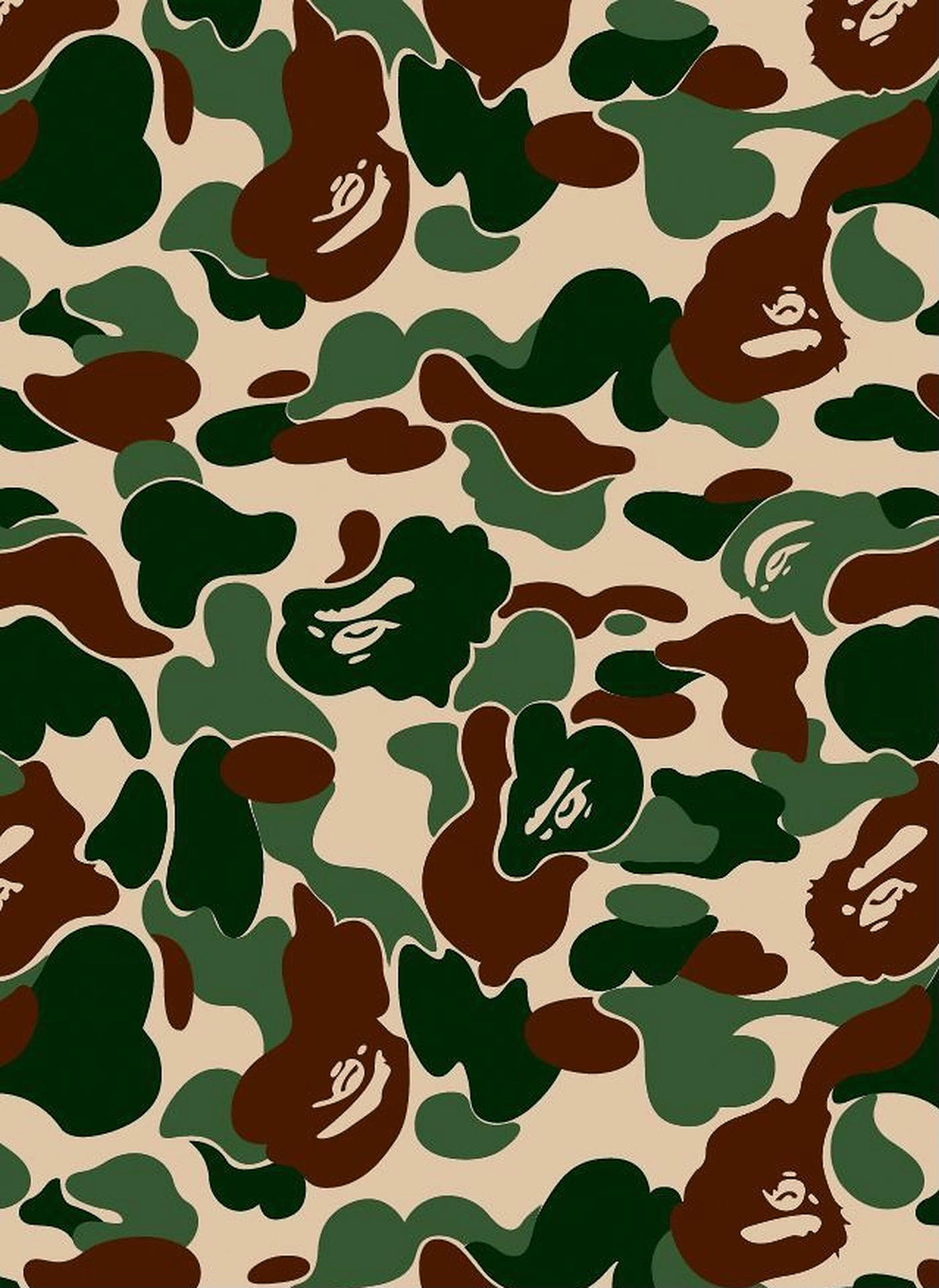 Minimalist Camouflage Art Bape Logo Background
